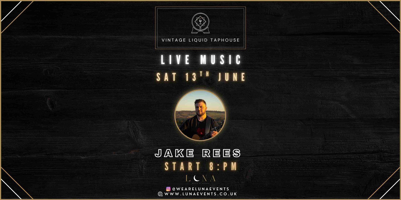 Jake Rees Live Music – Burntwood (June) at Vintage Liquid Taphouse in Burntwood
