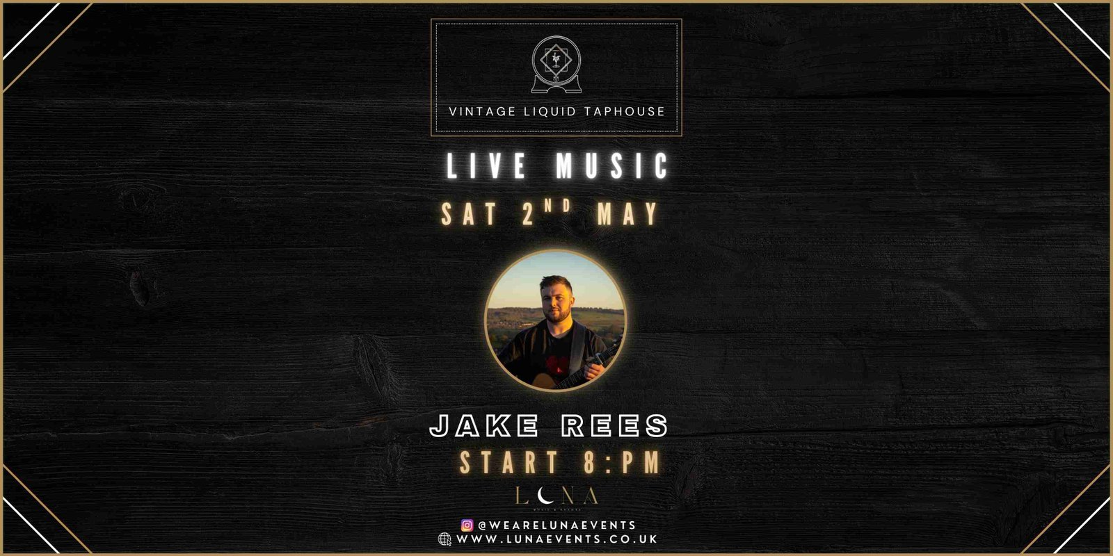 Jake Rees Live Music – Burntwood at Vintage Liquid Taphouse in Burntwood