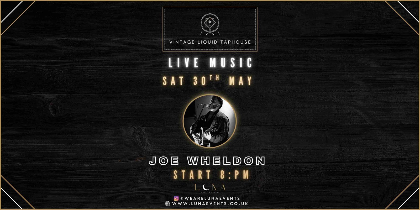Joe Wheldon Live Music – Burntwood at Vintage Liquid Taphouse in Burntwood